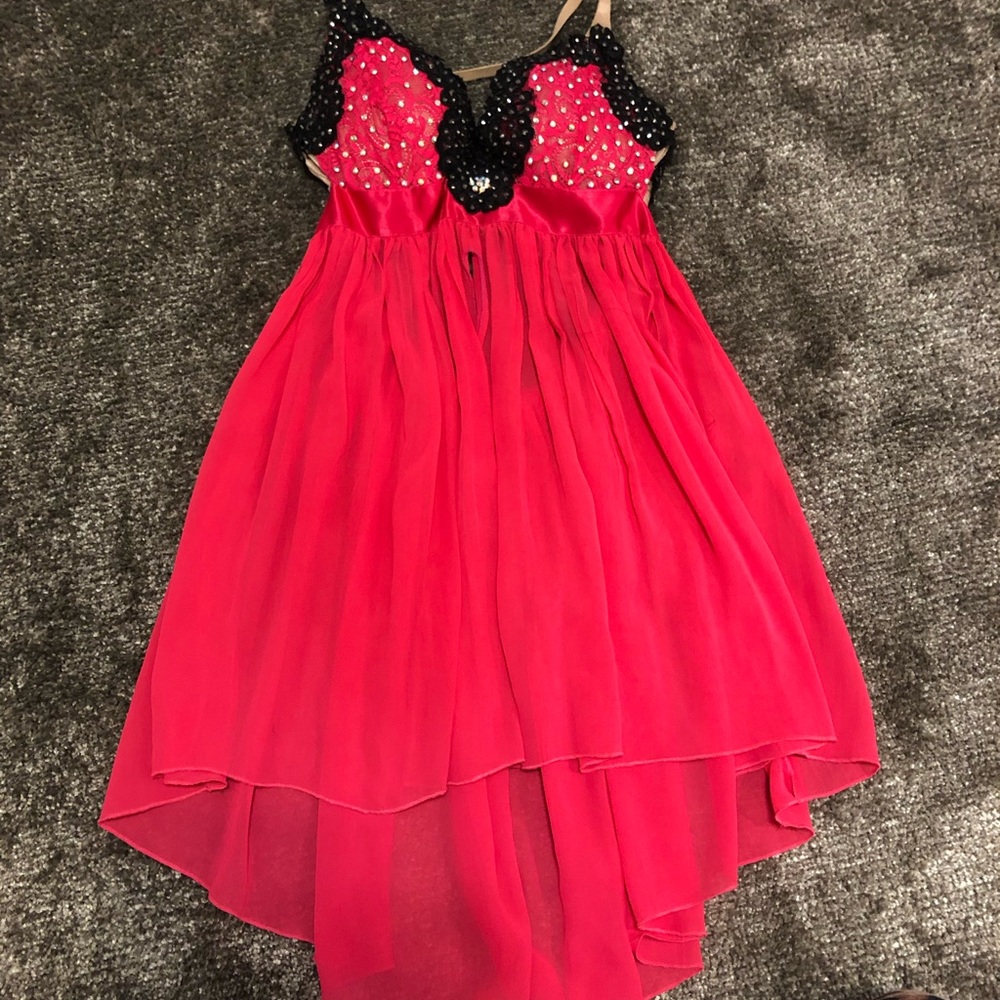 Custom made hot pink performance dress dance